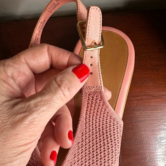 Cole Haan Mikaela Knit Rose Stitchlite Leather Trim Sandal 10 1/2 Shoe 10.5 - Picture 4 of 10